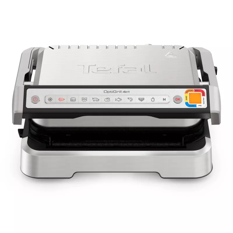 Kontaktinis grilis Tefal OptiGrill 4in1 GC774D30 juodas sidabrinis stačiakampis