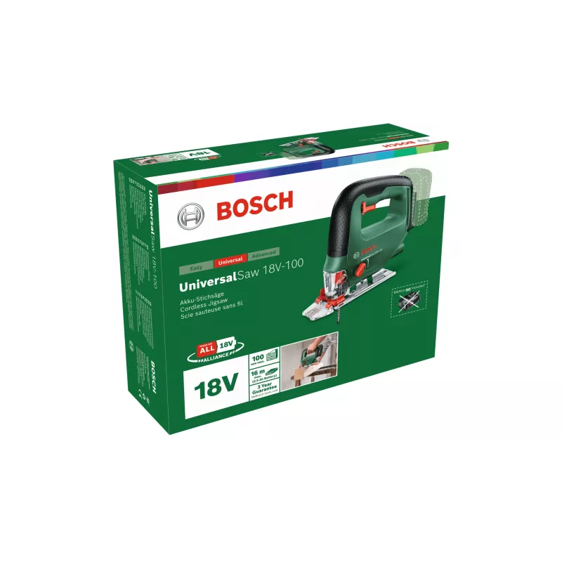 Bosch Universal Saw 18V-100 belaidis dėlionė 2600 smūgių/min 2 kg