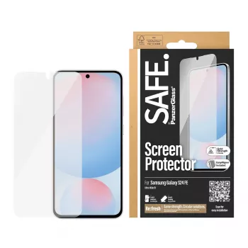 PanzerGlass SAFE. apsauginis ekrano stiklas Samsung Galaxy S24 FE | Ultra-Wide Fit su EasyAligner
