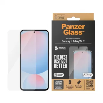 PanzerGlass® apsauginis stiklas Samsung Galaxy S24 FE | Ultra-Wide Fit su EasyAligner