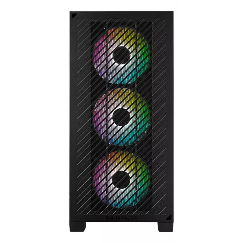 Cooler Master Elite 301 ARGB Mini Tower dėžė, juoda, su langu, 3x 120 mm ARGB ventiliatoriai