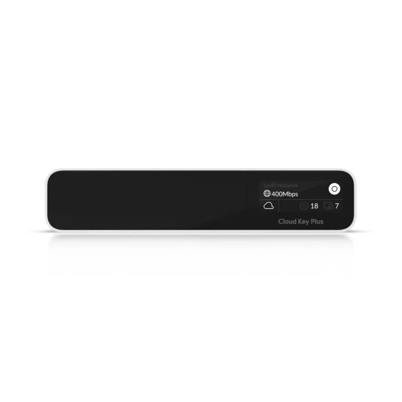 Tinklo valdiklis / šliuzas UBIQUITI CloudKey+ UCK-G2-SSD su 1 TB SSD, 3 GB RAM, OLED ekranu, PoE, Gigabit Ethernet