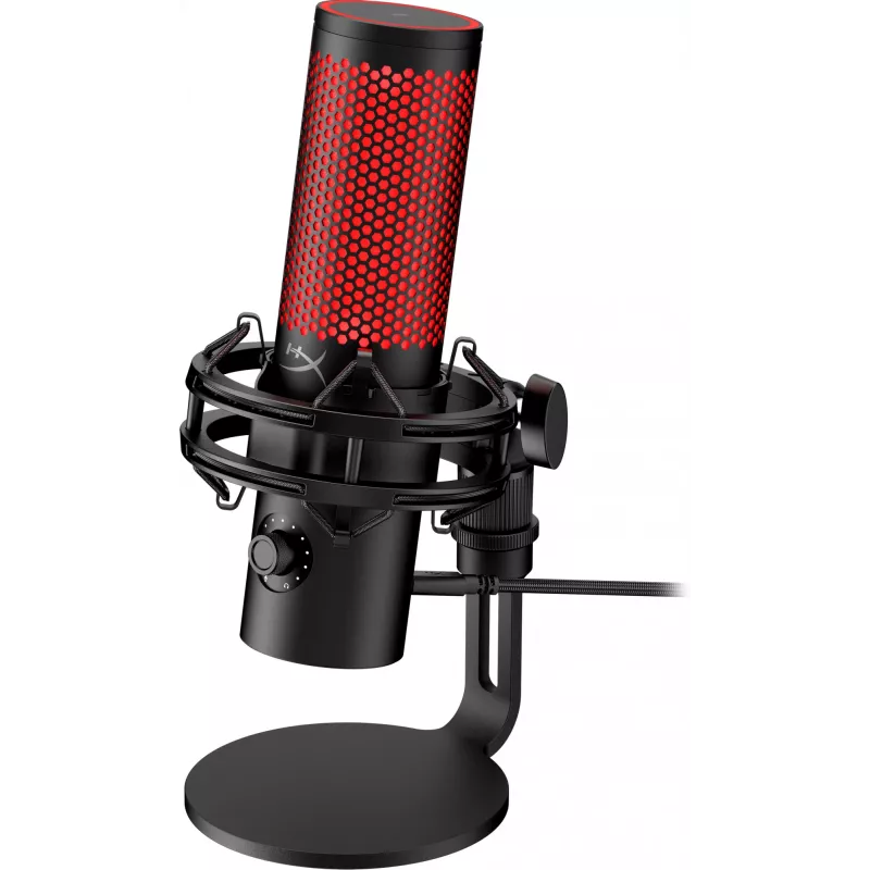 HyperX QuadCast 2 – USB mikrofonas (juodas), podcast mikrofonas, -7.5 dB, 20–20000 Hz, 0.05%, 32 Ω, 24 bit