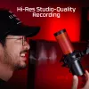 HyperX QuadCast 2 – USB mikrofonas (juodas), podcast mikrofonas, -7.5 dB, 20–20000 Hz, 0.05%, 32 Ω, 24 bit