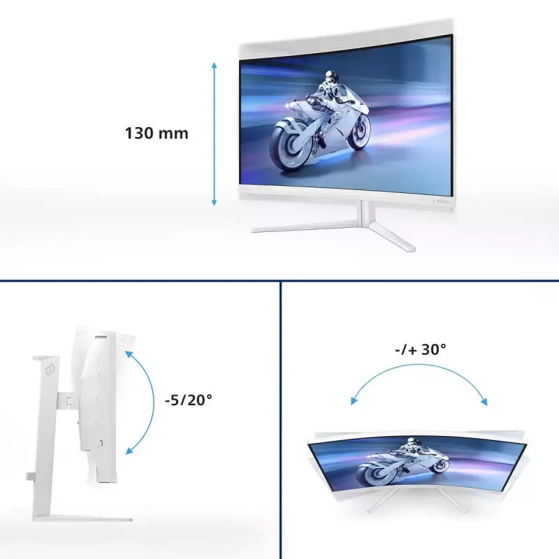 Philips Evnia 5000 27M2C5501/01 monitorius 68.6 cm (27 col.) 2560 x 1440 Quad HD LCD baltas