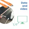 CLUB3D Laidas / Adapteris USB4 Gen 2x2 2 m USB C Oranžinis