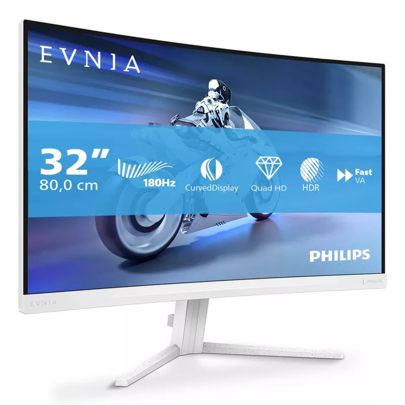 Philips Evnia 5000 32M2C5501/01 monitorius 80 cm (31,5 col.) 2560 x 1440 pikselių QHD LCD baltas