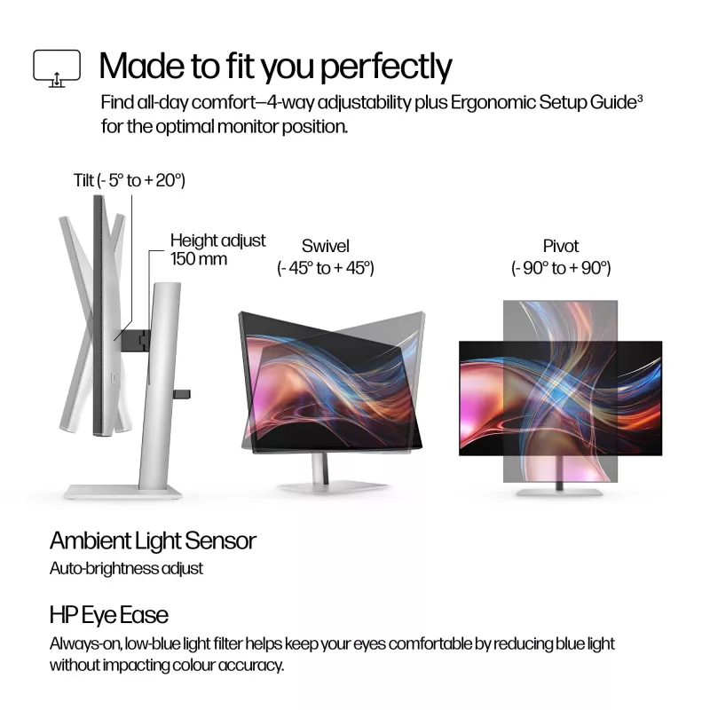 HP Series 7 Pro 27 colio QHD Thunderbolt 4 monitorius - 727pu