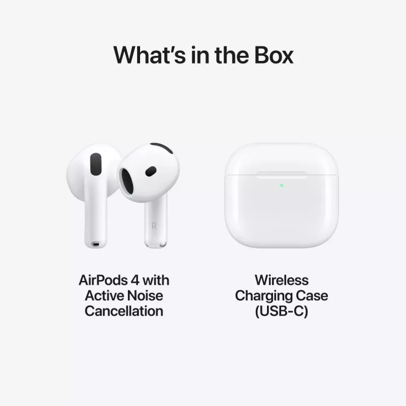 Ausinės Apple AirPods 4 kartos su aktyviu triukšmo slopinimu