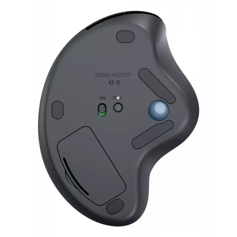 LOGITECH Ergo M575s Belaidė valdymo rutulio pelė - Graphite+Blue Ball