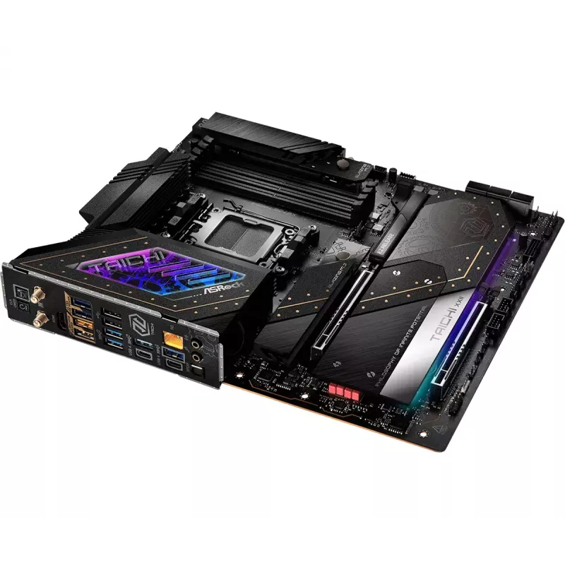 Motininė plokštė ASRock X870E Taichi – AMD X870E, lizdas AM5, Extended ATX, DDR5, 4 DIMM, iki 256 GB, Wi‑Fi 7, 5Gb LAN