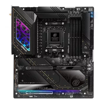 Motininė plokštė ASRock X870E Taichi – AMD X870E, lizdas AM5, Extended ATX, DDR5, 4 DIMM, iki 256 GB, Wi‑Fi 7, 5Gb LAN