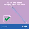 USB-C laidas CLUB3D CAC-3004 2m Violetinis