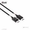 CLUB3D DisplayPort™ 2.1 kabelis, dvipusis, VESA DP80 sertifikuotas, 4K240Hz, 8K60Hz arba 10K60Hz, M/M, 1,6 m