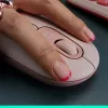 LOGITECH Pop Mouse - Pritaikomas emodžių mygtukas - Belaidis - Rožinė