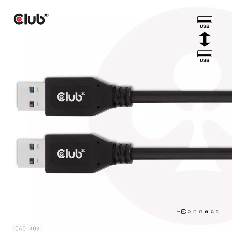 CLUB3D USB Type-A Gen2 (10G) laidas, 3A M/M 0,5 m / 1,64 ft