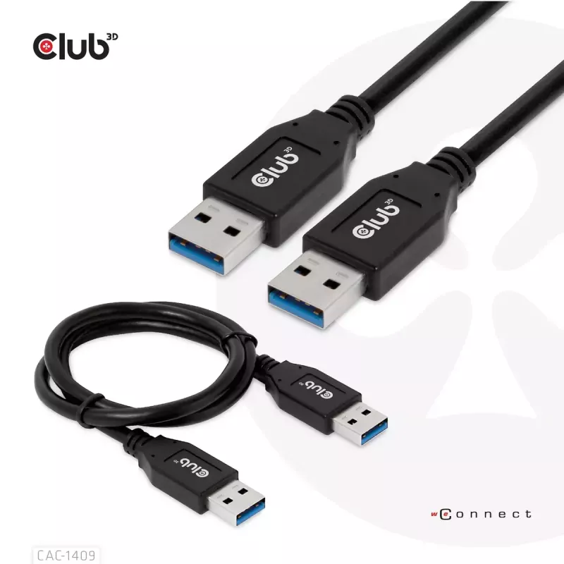 CLUB3D USB Type-A Gen2 (10G) laidas, 3A M/M 0,5 m / 1,64 ft
