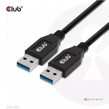 CLUB3D USB Type-A Gen2 (10G) laidas, 3A M/M 0,5 m / 1,64 ft