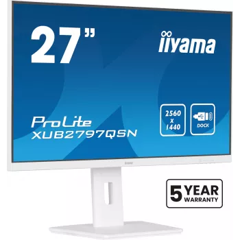 Monitorius iiyama G-MASTER XUB2797QSN-W2 68,6 cm (27 colių) 2560 × 1440 pikselių Quad HD LED baltas