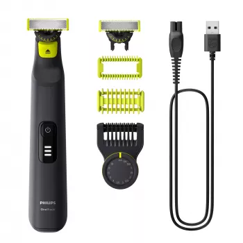 Philips OneBlade Pro 360 QP6542/15 Veidui ir Kūnui, Li-Ion, 90 min, 0,4–10 mm, 14 žingsnių, Šlapias ir Sausas
