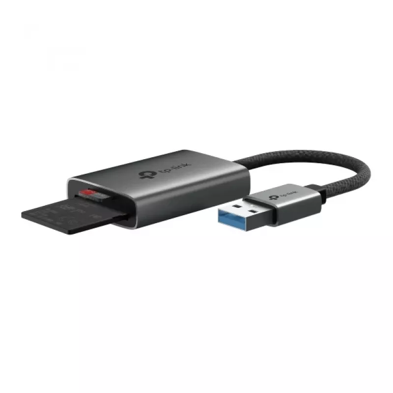 Kortelių skaitytuvas TP-LINK UA430 USB 3.2 Gen 1 Type-C – MicroSD / SD, pilkas