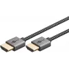 Goobay HDMI laidas 2 m A tipo kištukas–kištukas 18 Gbit/s pilka