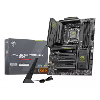 Pagrindinė plokštė MSI MAG X870E TOMAHAWK WIFI — AMD X870E, Socket AM5, ATX, 4x DDR5 DIMM, 4x M.2, Wi‑Fi, 5Gb Ethernet