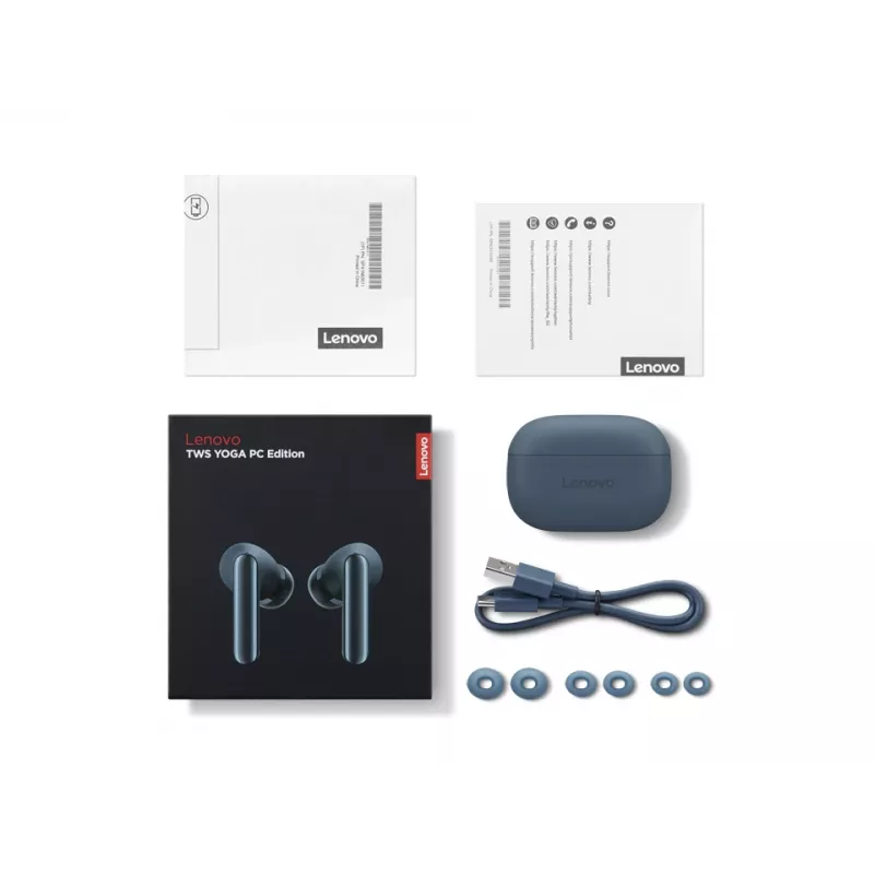 Lenovo TWS Yoga PC Edition belaidžiai ausinukai True Wireless Stereo (TWS) skambučiams/muzikai Bluetooth mėlynai žalsva