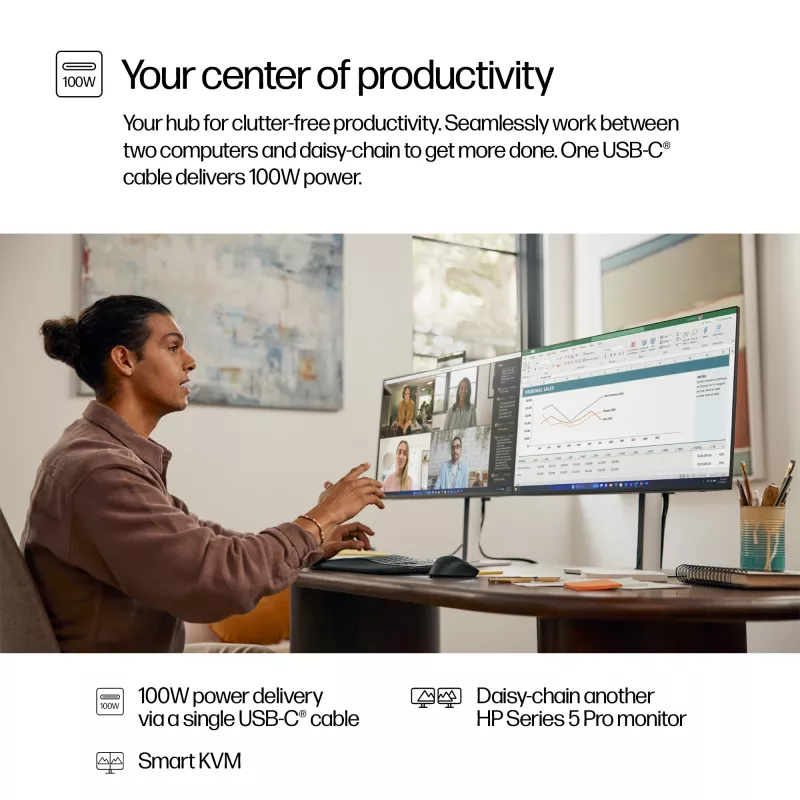 HP Series 5 Pro 27 col. QHD USB-C konferencinis monitorius - 527pm