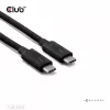 CLUB3D Thunderbolt™ 5 sertifikuotas 8K240Hz duomenys 80/120 Gbps EPR 240 vatų kabelis M/M 1m / 3.28ft
