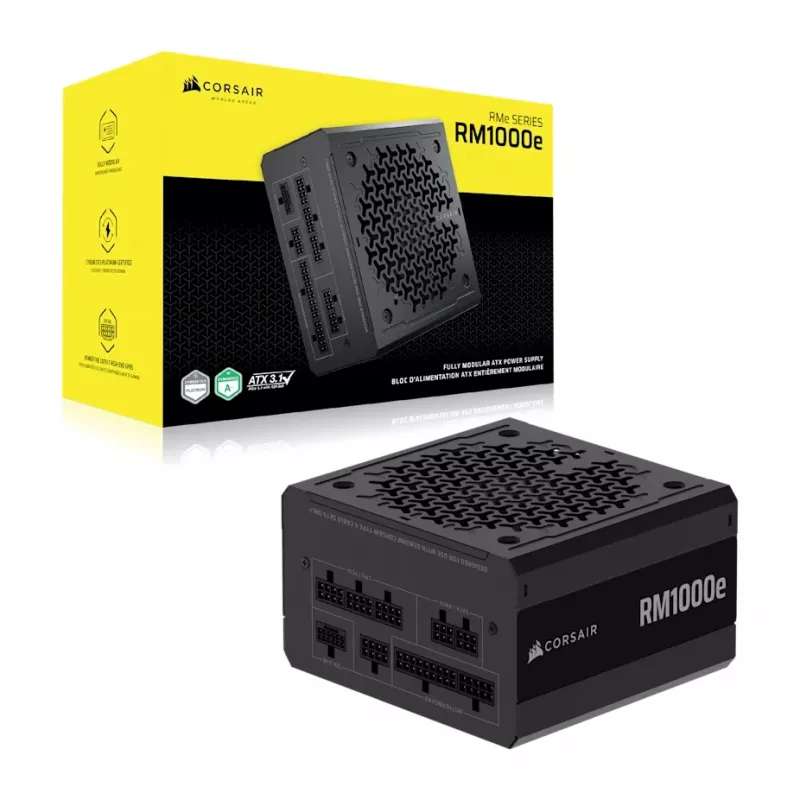 CORSAIR RMe Series RM1000e 1000W 24-pin ATX maitinimo blokas, juodas