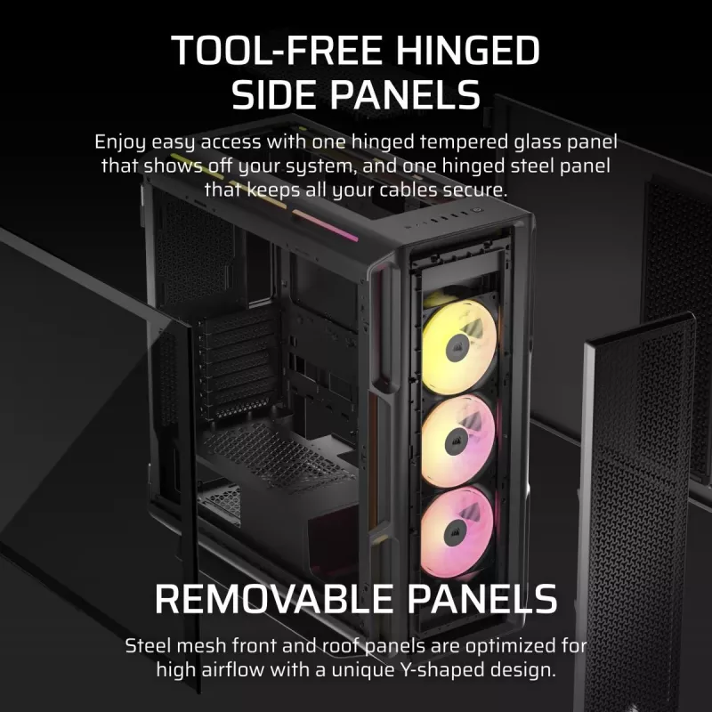 CORSAIR PC dėklas - Icue Link 5000t Lx RGB Mid-tower aukšto našumo