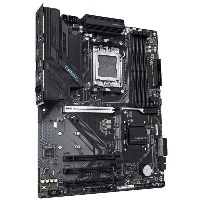 Motininė plokštė GIGABYTE B850 GAMING WIFI6, AMD B850 mikroschemų rinkinys, AM5 lizdas, ATX, 4x DDR5 lizdai, Wi‑Fi 6, 3x M.2, 4x SATA III