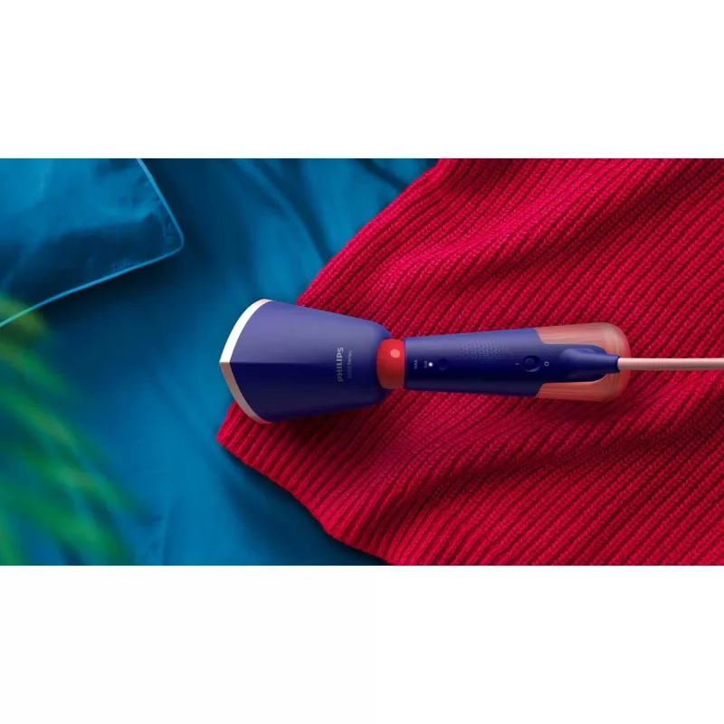 Philips 5000 serijos rankinis garintuvas, drabužių garintuvas, 0,32 L, 0,58 min, mėlyna, jūros mėlyna, mygtukai
