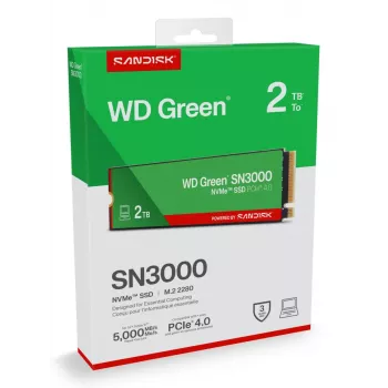 WESTERN DIGITAL SSD - WD Green SN3000 NVMe - 500GB - PCIe Gen4 x4 - M.2 2280