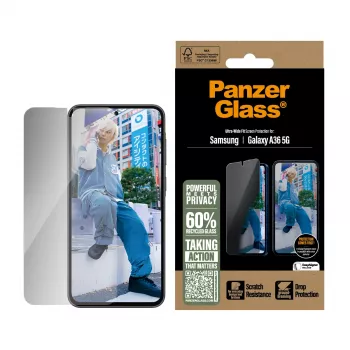 PanzerGlass® privatumo ekrano apsauga Samsung Galaxy A36 5G | Ultra-Wide Fit