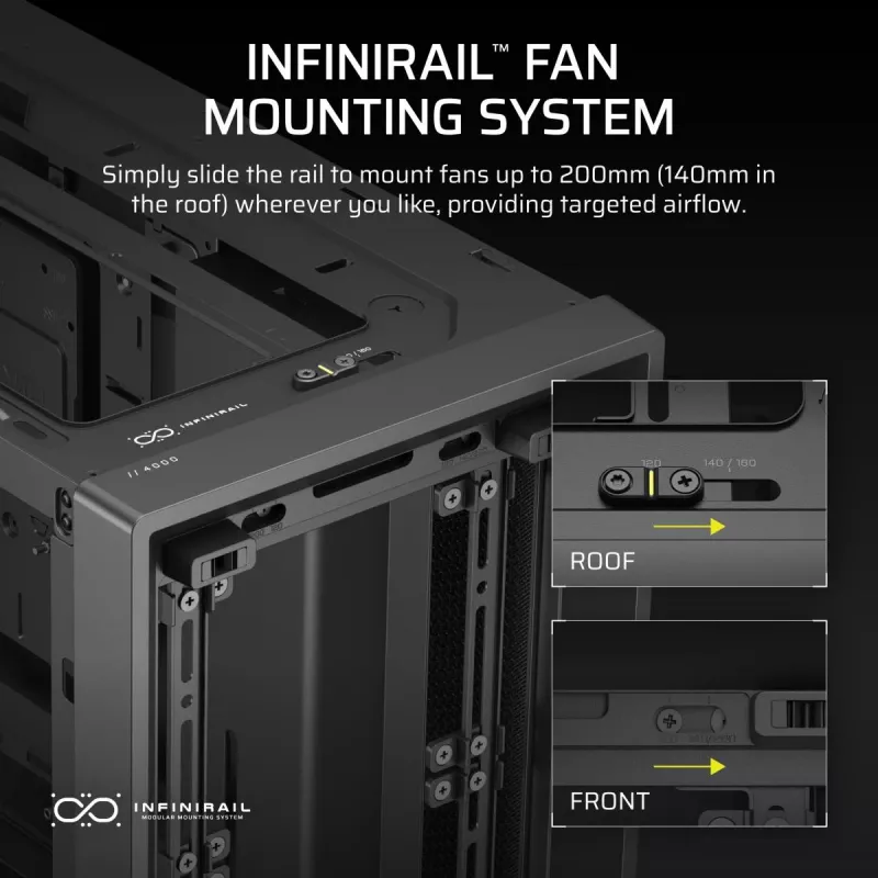CORSAIR FRAME 4000D Midi Tower Juodas