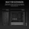 Korpusas CORSAIR FRAME 4000D RS Midi Tower – juodas, EATX, grūdintas stiklas, USB-C, 3x120 mm priekiniai ventiliatoriai