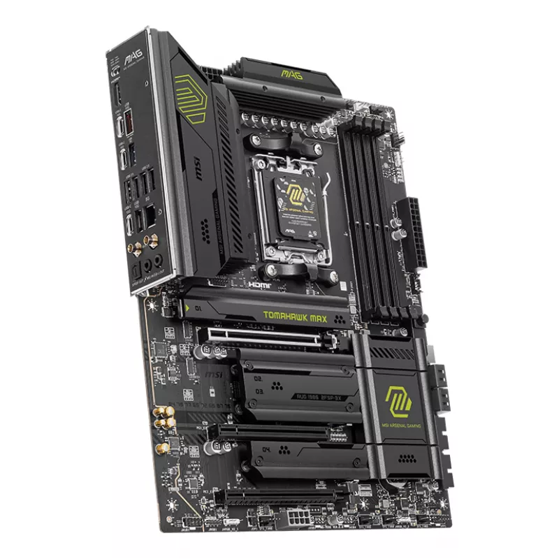 Motininė plokštė MSI MAG B850 TOMAHAWK MAX WIFI — AMD B850, lizdas AM5, ATX, DDR5, 4×M.2, Wi‑Fi 7, 5Gb LAN, 7.1 garso