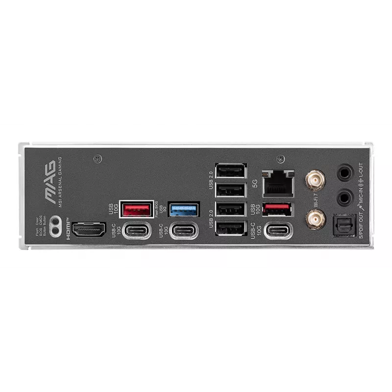 Motininė plokštė MSI MAG B850 TOMAHAWK MAX WIFI — AMD B850, lizdas AM5, ATX, DDR5, 4×M.2, Wi‑Fi 7, 5Gb LAN, 7.1 garso