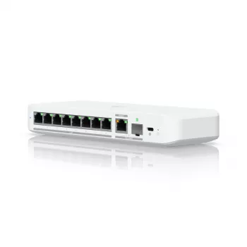 Valdomas jungiklis UBIQUITI UniFi Flex 2.5G USW-FLEX-2.5G-8 — 8× 2.5G RJ‑45, 1× 10G SFP+, L2, 60 Gbps