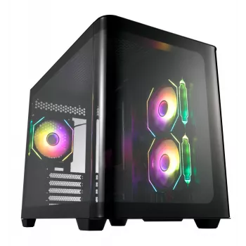 FSP S380-BA kompiuterio korpusas Mini Tower mITX, mATX juodas ARGB