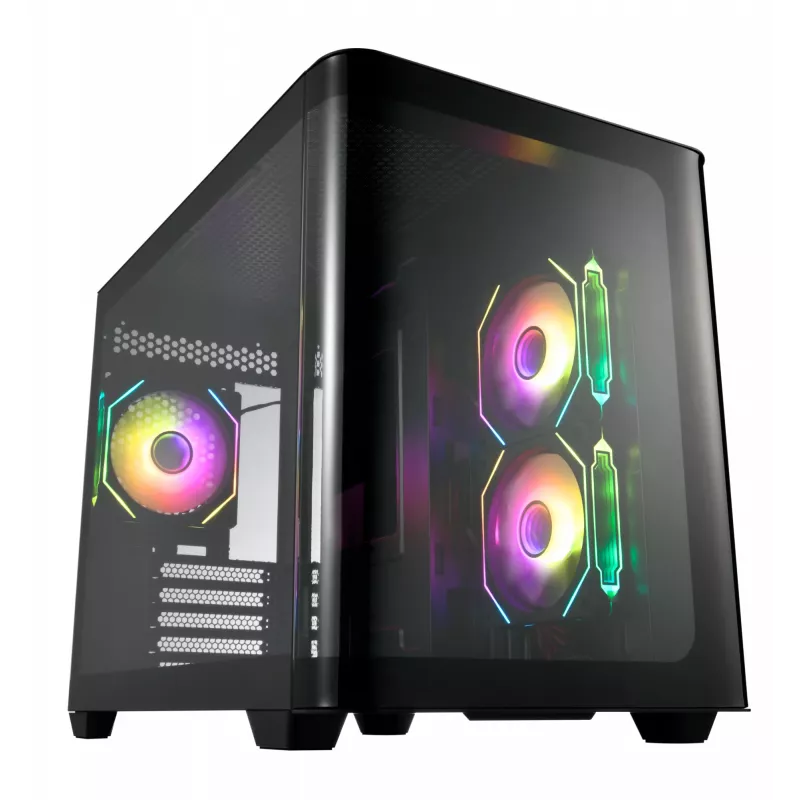 FSP S380-BA kompiuterio korpusas Mini Tower mITX, mATX juodas ARGB