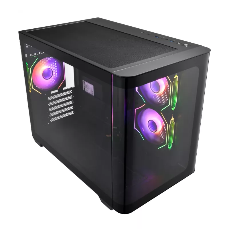 FSP S380-BA kompiuterio korpusas Mini Tower mITX, mATX juodas ARGB