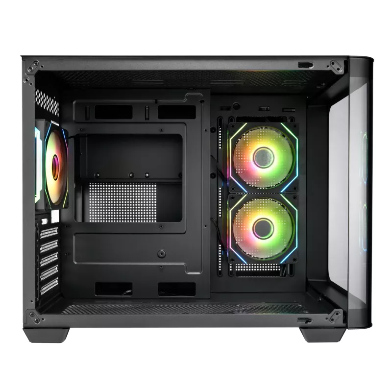 FSP S380-BA kompiuterio korpusas Mini Tower mITX, mATX juodas ARGB