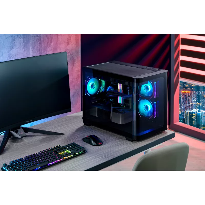 FSP S380-BA kompiuterio korpusas Mini Tower mITX, mATX juodas ARGB