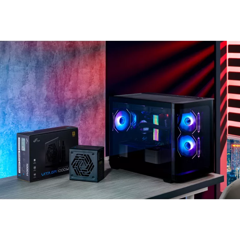 FSP S380-BA kompiuterio korpusas Mini Tower mITX, mATX juodas ARGB