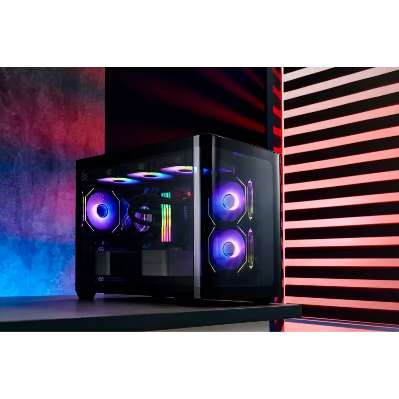 FSP S380-BA kompiuterio korpusas Mini Tower mITX, mATX juodas ARGB