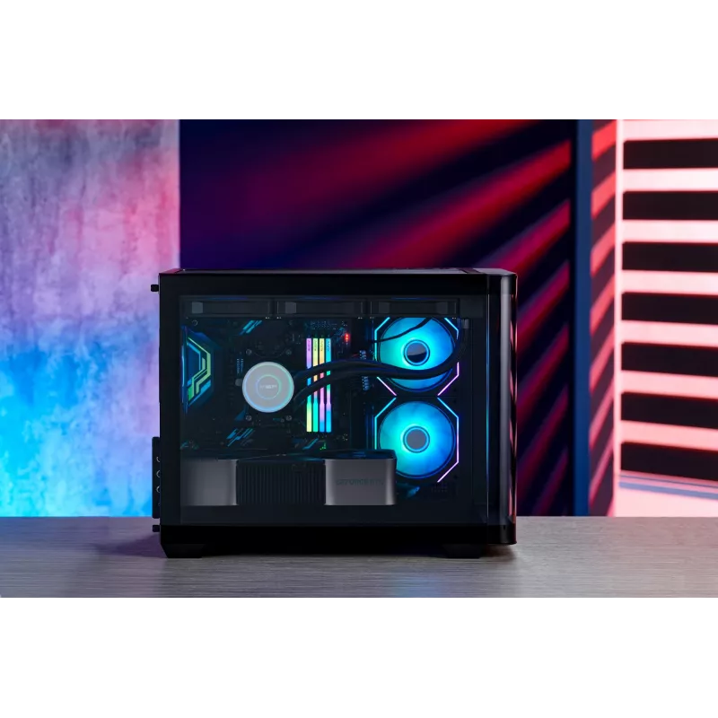 FSP S380-BA kompiuterio korpusas Mini Tower mITX, mATX juodas ARGB