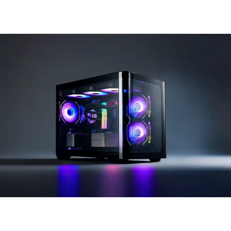 FSP S380-BA kompiuterio korpusas Mini Tower mITX, mATX juodas ARGB